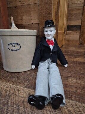 Vintage Novelty Stan Laurel & Hardy Doll 22" Tall Old Hollywood Comedy